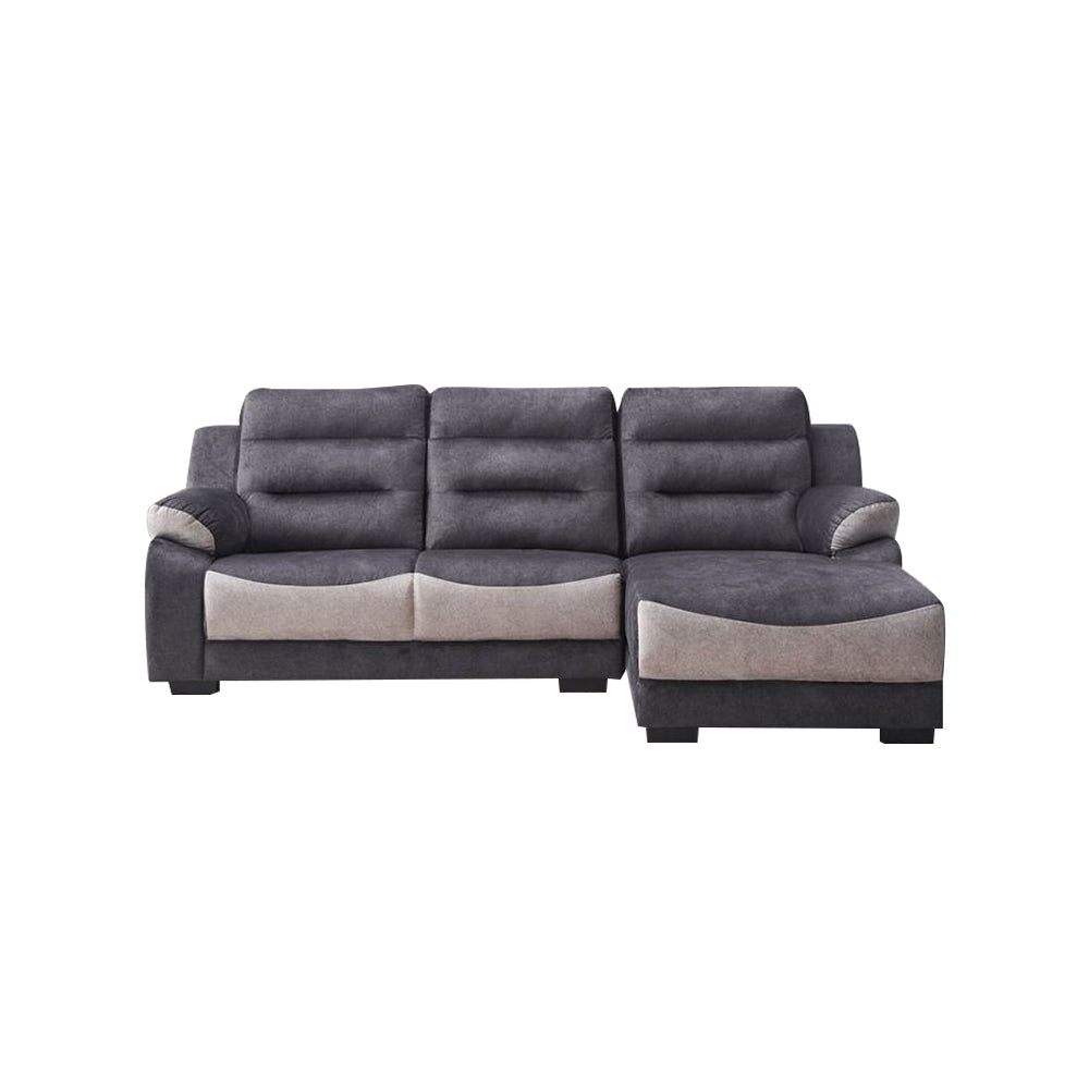 Relah Series L-Shaped Sofa in Left/Right Chaise PetFriendly Fabric/Leather