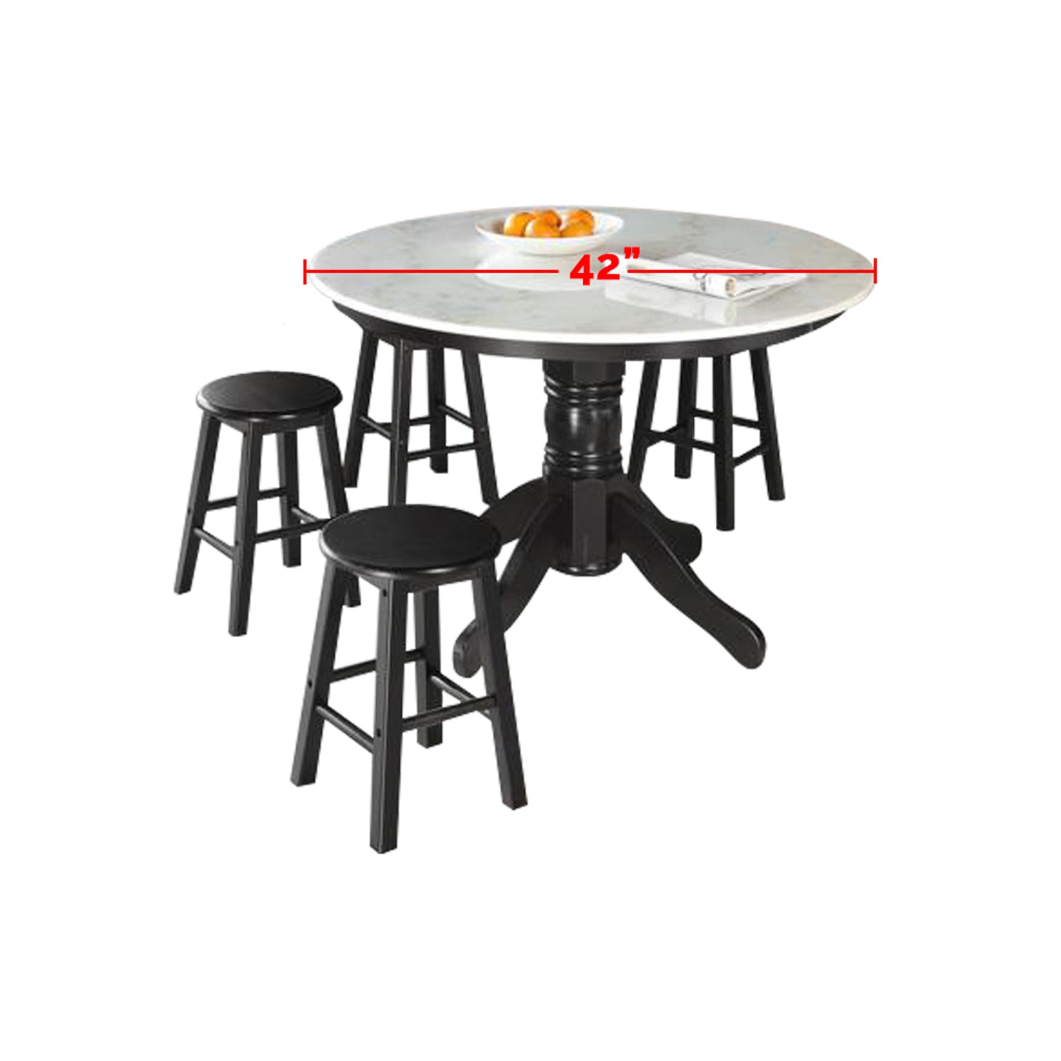 Furnituremart Reigh Series small marble dining table