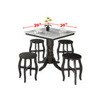 Furnituremart Reigh Series dining table 4 seater marble top