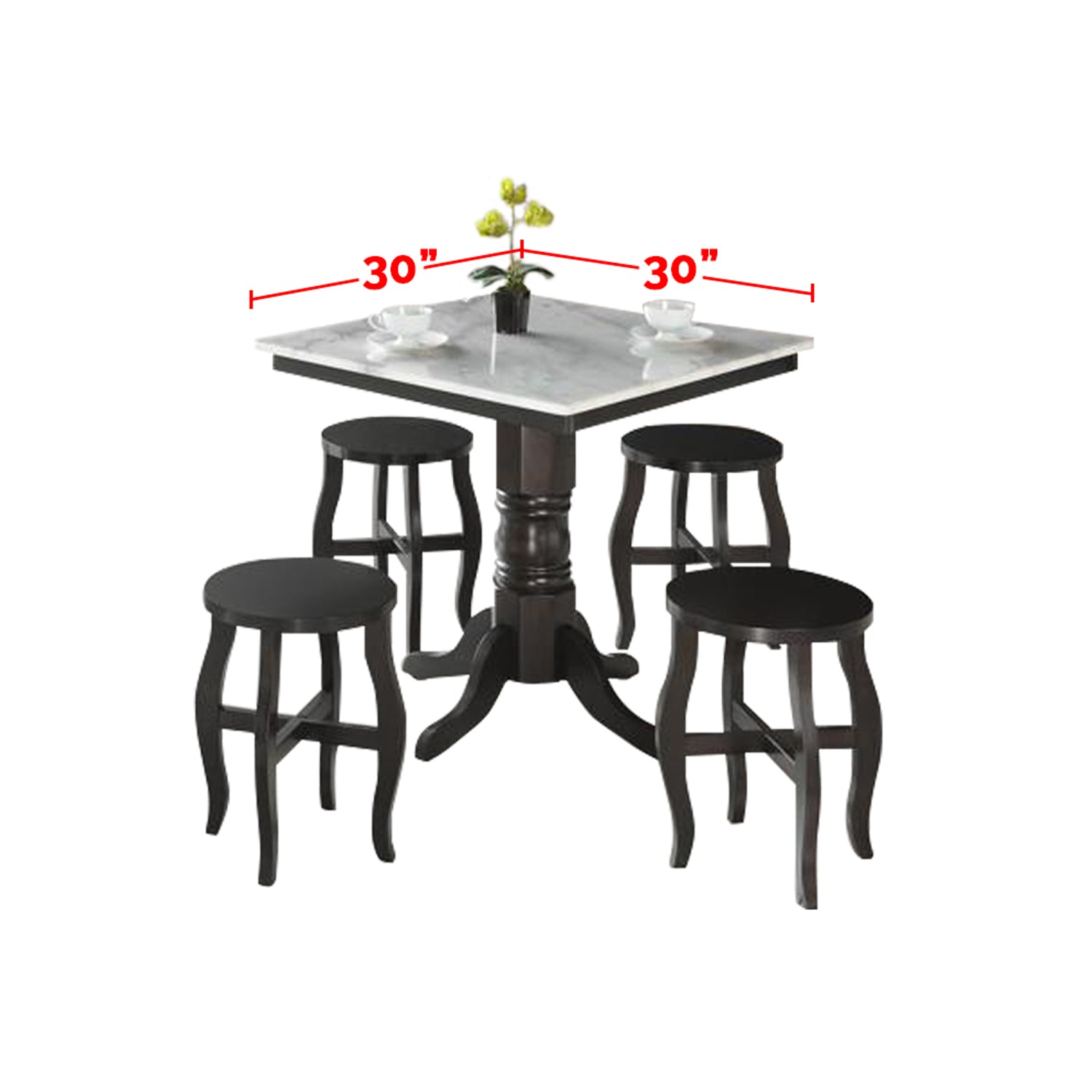 Furnituremart Reigh Series dining table 4 seater marble top