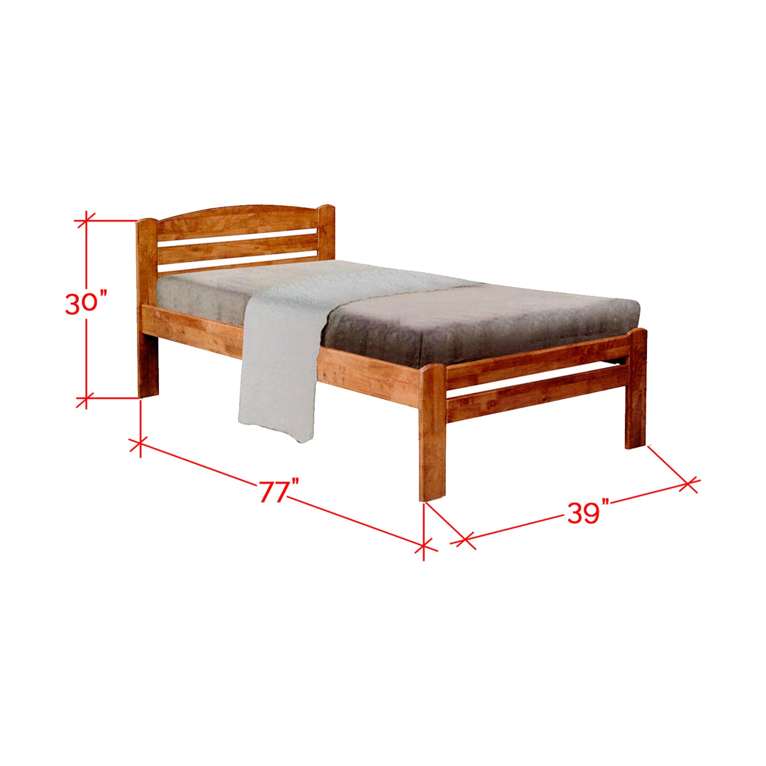 Furnituremart Robby Series simple wood bed frame
