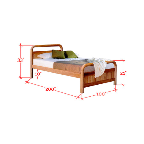 Image of Furnituremart Robby Series hardwood bed frame