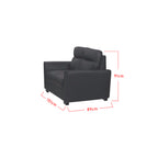 Roul 1/ 2/ 3 Seater Half Genuine Cowhide Leather Sofa in 6 Colours-Recliner Sofa/ Armchair-Furnituremart.sg