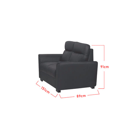 Image of Roul 1/ 2/ 3 Seater Half Genuine Cowhide Leather Sofa in 6 Colours-Recliner Sofa/ Armchair-Furnituremart.sg
