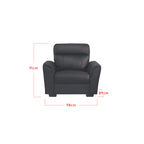 Roul 1/ 2/ 3 Seater Half Genuine Cowhide Leather Sofa in 6 Colours-Recliner Sofa/ Armchair-Furnituremart.sg