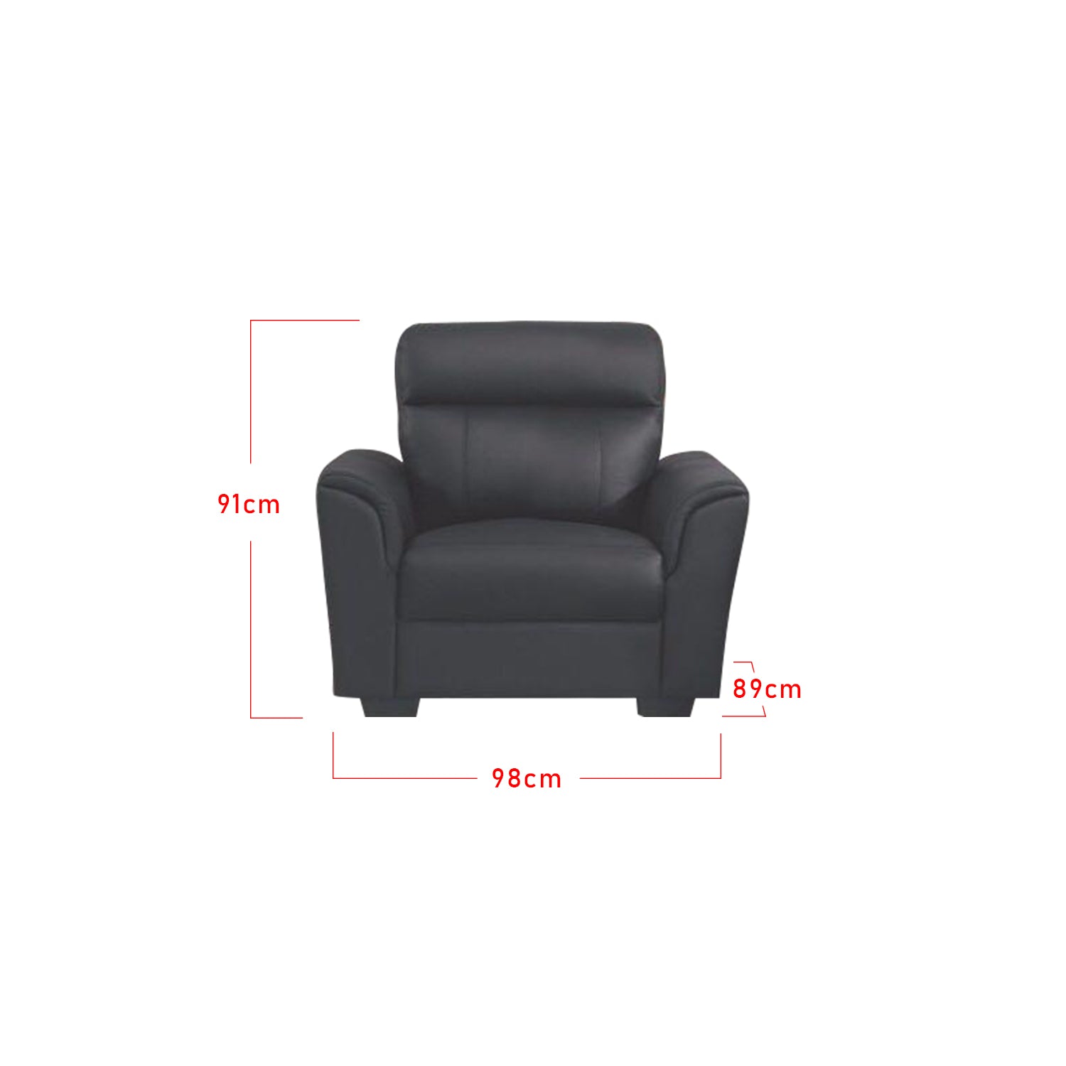 Roul 1/ 2/ 3 Seater Half Genuine Cowhide Leather Sofa in 6 Colours-Recliner Sofa/ Armchair-Furnituremart.sg