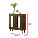 Peony Shoe Cabinet In 4 Layer Shelves In Brown