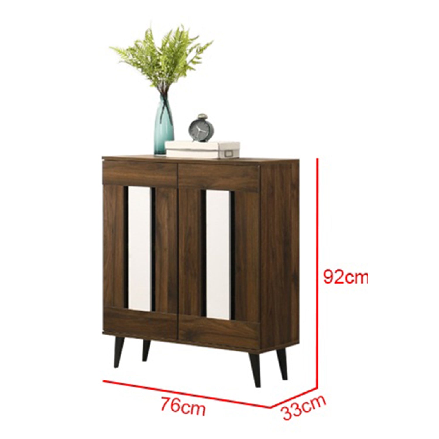 Peony Shoe Cabinet In 4 Layer Shelves In Brown