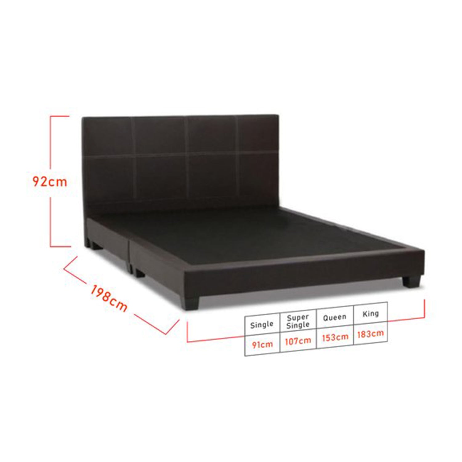 Sabrina Bed Frame + 6 inch HD Foam Mattress In Single, Super Single, Queen, and King Size-Bedframe + Mattress-Furnituremart.sg