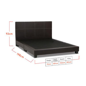 Sabrina Bed Frame + 6 inch HD Foam Mattress In Single, Super Single, Queen, and King Size-Bedframe + Mattress-Furnituremart.sg