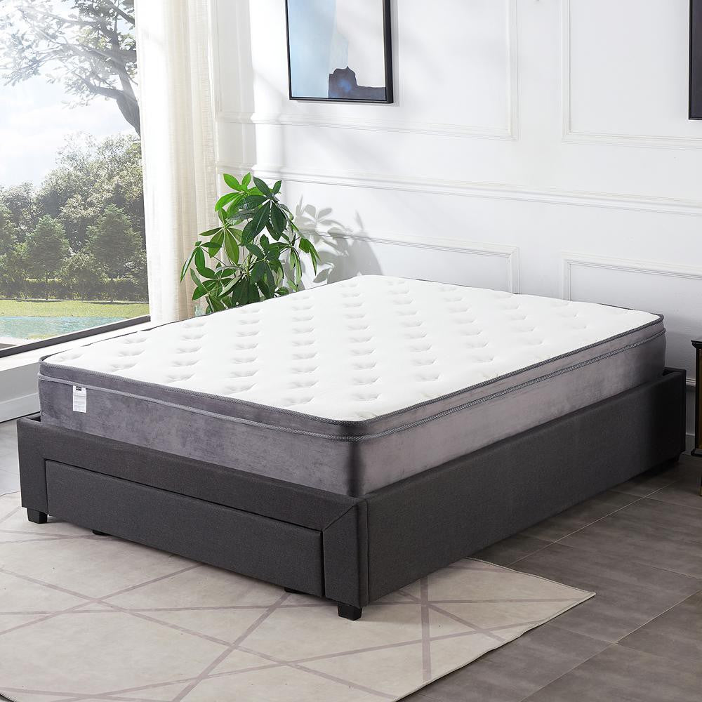 Salem Bed Frame with Drawer + Mattress Package In Queen and King Size-Bed Frame-Furnituremart.sg
