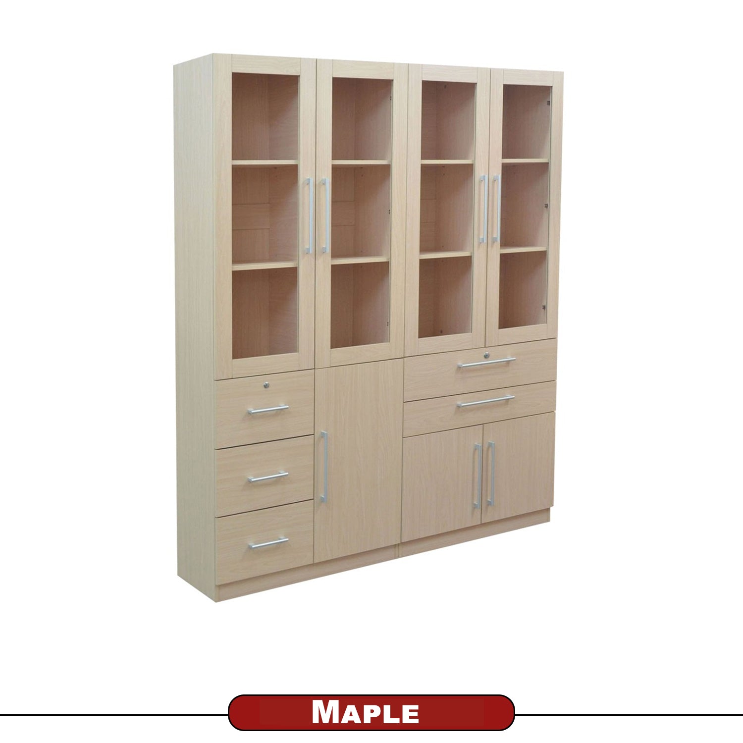 Darra Series 1 Bookshelf With Glass Doors In 3 Colors