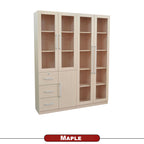 Darra Series 3 Bookshelf With Glass Doors In 3 Colors
