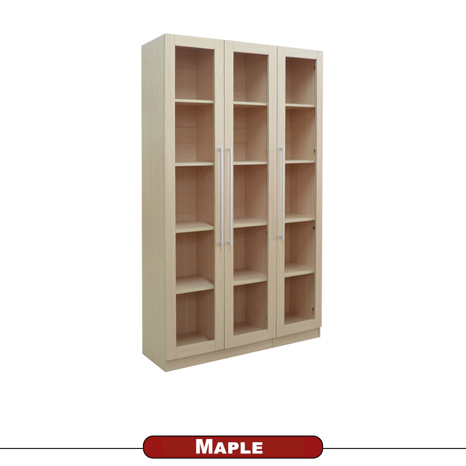 Darra Series 5 Bookshelf With Glass Doors In 3 Colors