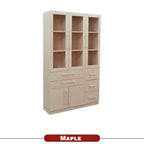 Darra Series 8 Bookshelf With Glass Doors In 3 Colors