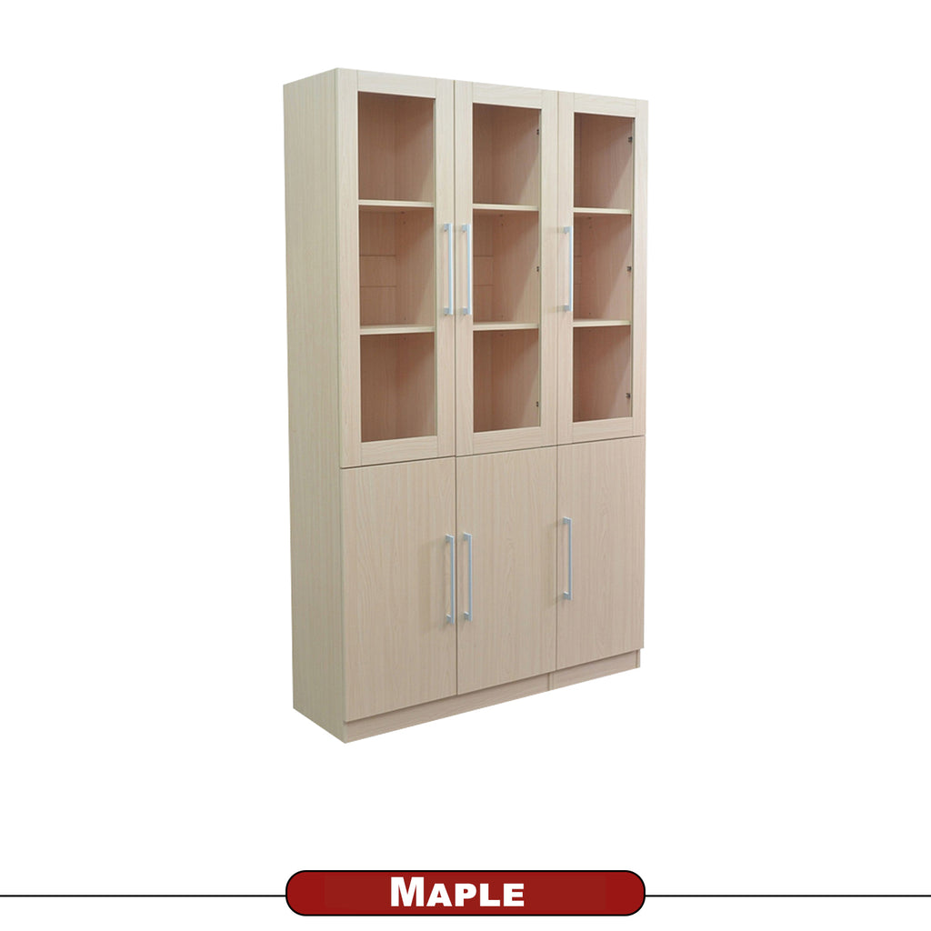 Darra Series 9 Bookshelf With Glass Doors In 3 Colors
