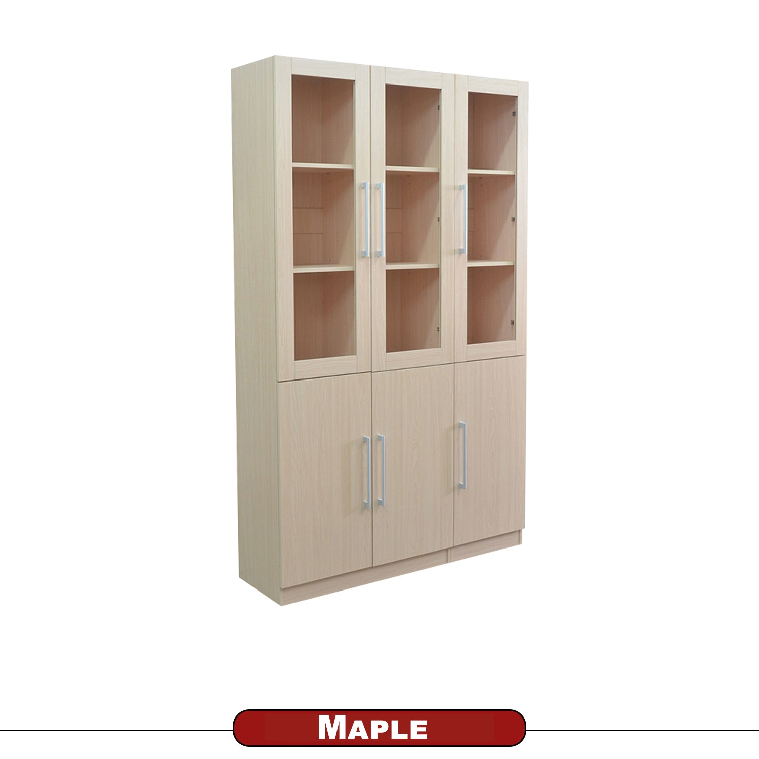 Darra Series 9 Bookshelf With Glass Doors In 3 Colors
