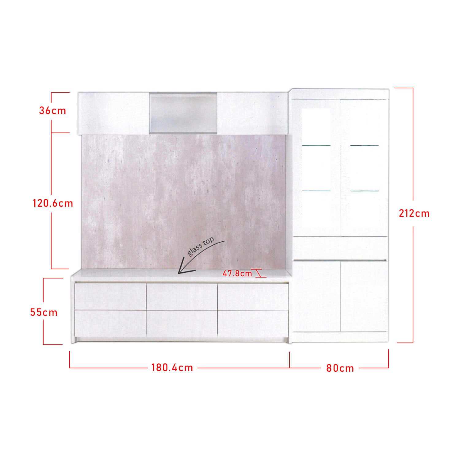 Furnituremart Shea tv cabinet with doors