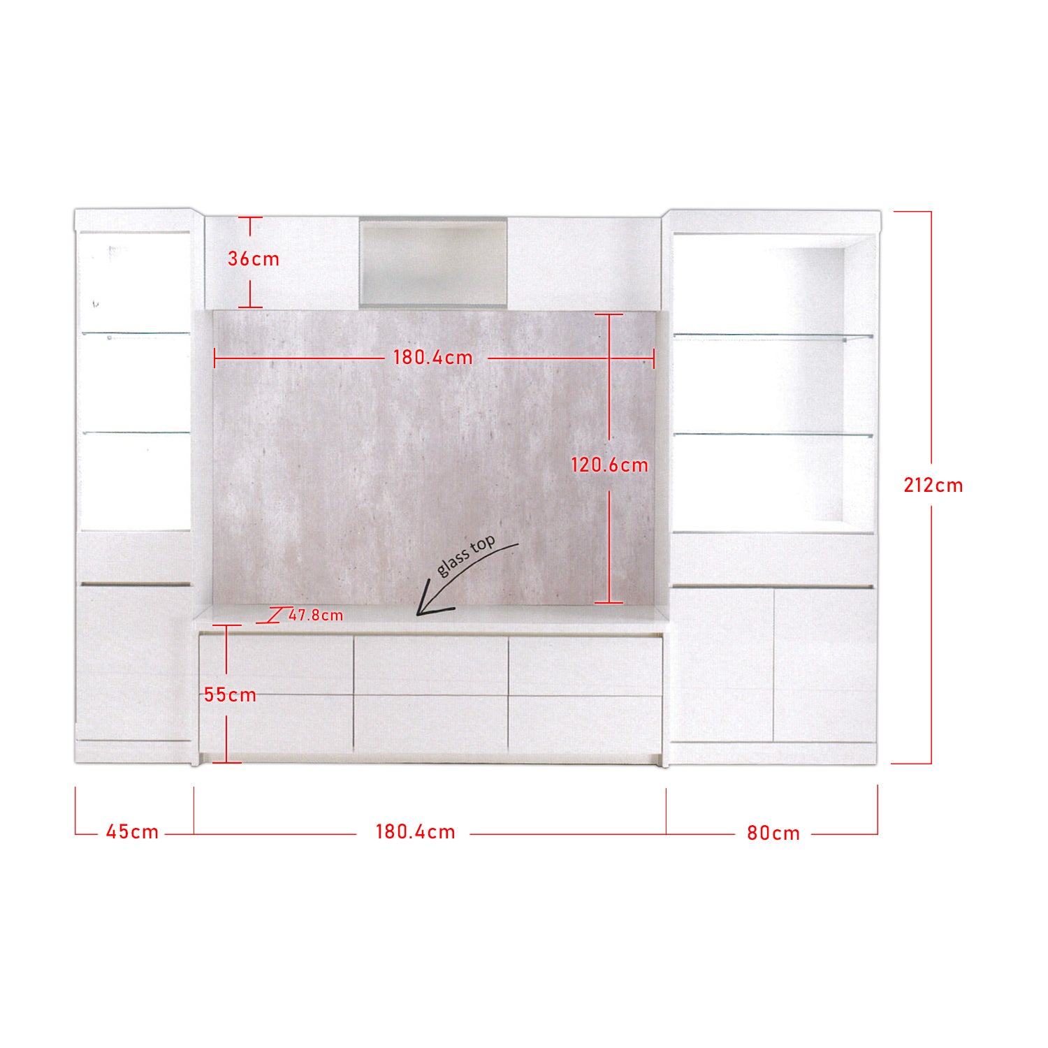 Furnituremart Shelby tv display cabinet