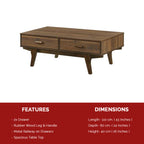 Furnituremart Sheridan Rectangle Coffee Table With Storage