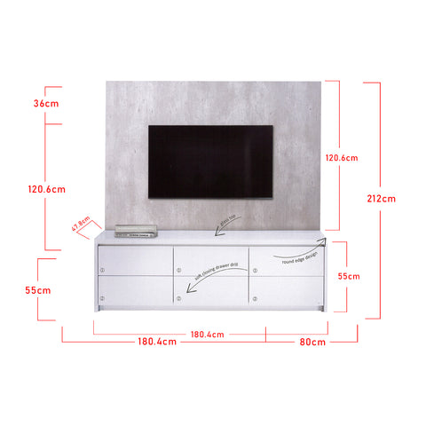 Image of Furnituremart Shiro tv table stand