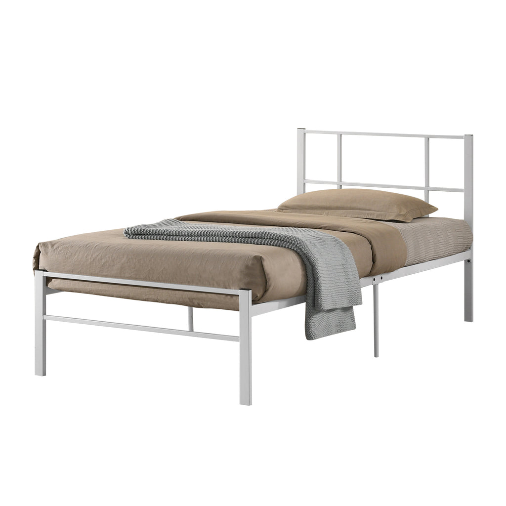 Gina Metal Bed Frame in White And Black Colors - All Sizes Available
