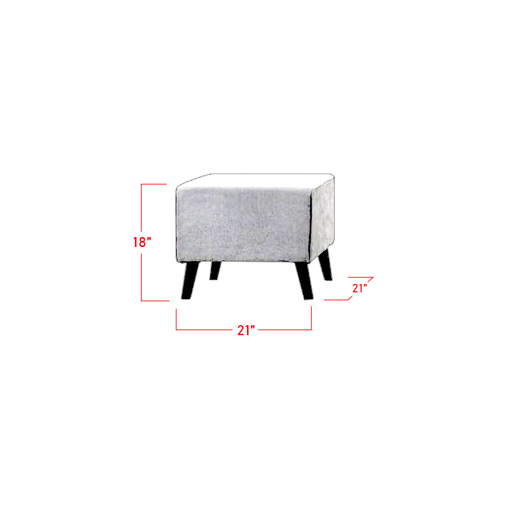 Lucielle 1/2/3 Seater Faux Leather/Fabric Sofa With Ottoman In 4 Colours-Sofa-Furnituremart.sg