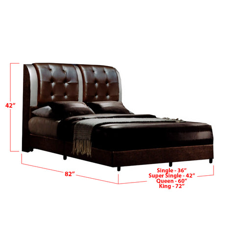 Image of Furnituremart Sutton bed leather frame