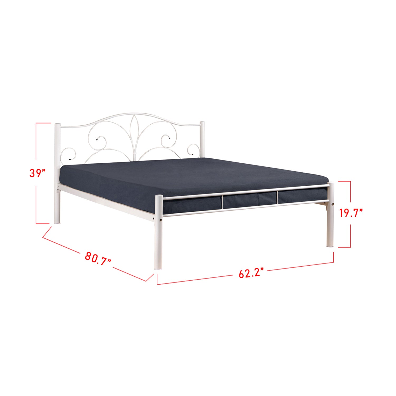 Furnituremart Suzana Series queen size metal bed frame