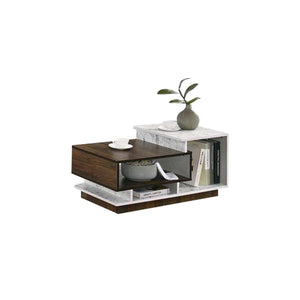 Kayo Coffee Table Modern Style Wood & Marble Design Living Room Furniture