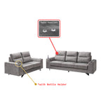 Fellie Series 2/3-Seater Sofa Set w/ Bottle Holder - Pet-Friendly Material Option