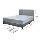Ollie Fabric Divan Bed Frame With 10" Diomire Nasa Pedic Mattress - All Sizes Available