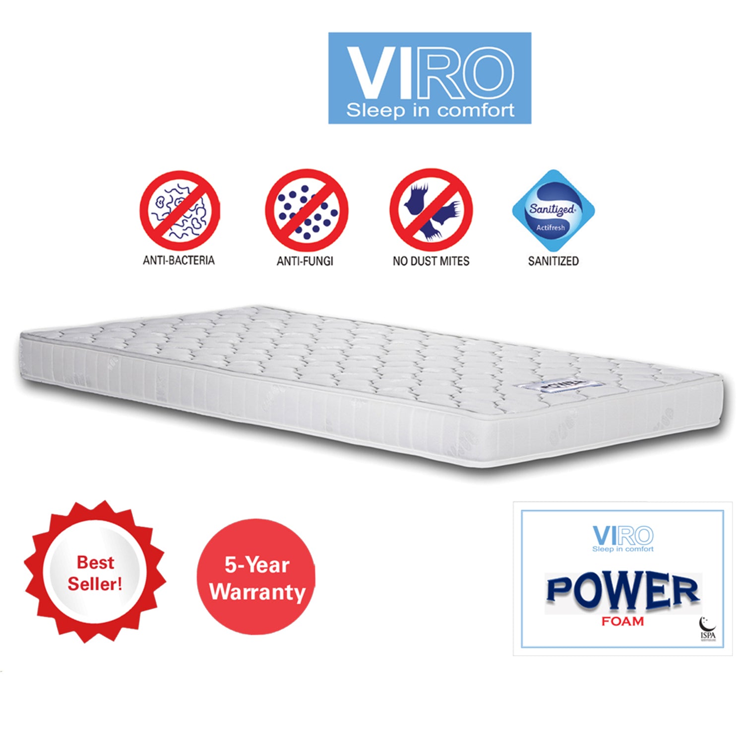 Viro Power 6 Inch Foam Mattress