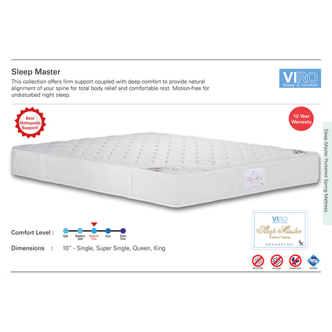 Image of Viro Sleep Master best pocket spring mattress