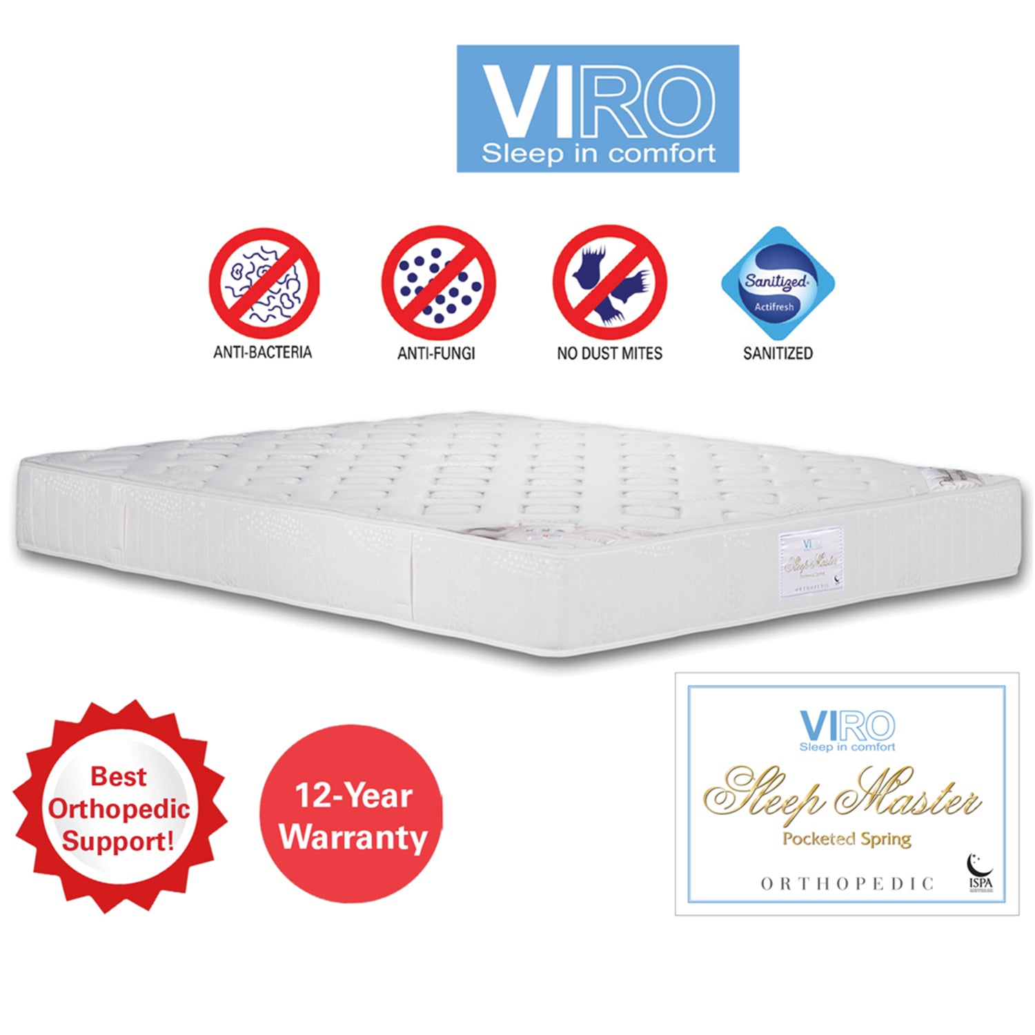 Viro Sleep Master pocket spring firm mattress