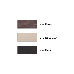 Vergel Glass Sliding Bedroom Modular Wardrobe In White Wash, Brown, and Black-Wardrobe-Furnituremart.sg