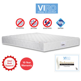 Viro Backmaster Spring Mattress White In Single, Super Single, Queen and King Size