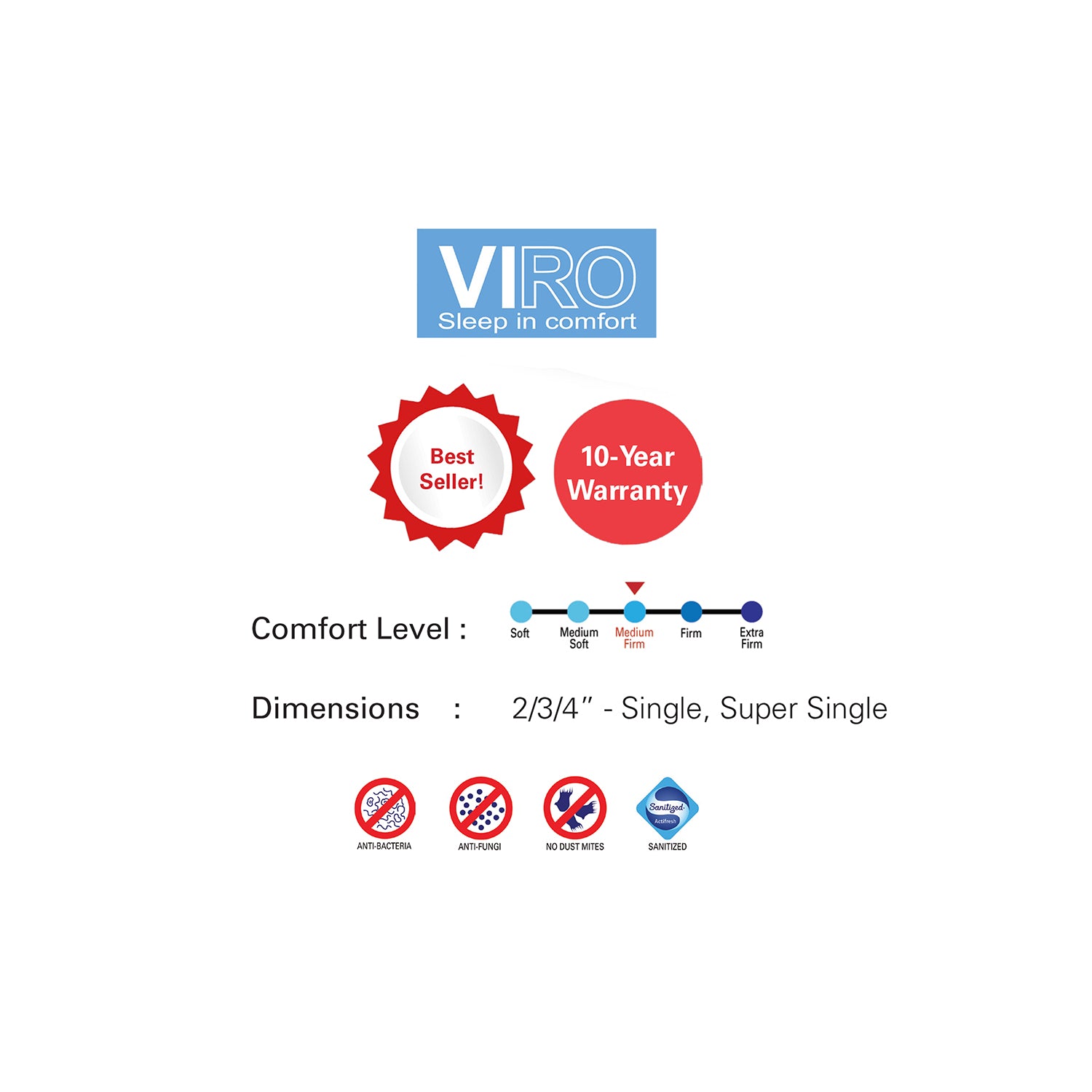 Viro Classic fold out mattress