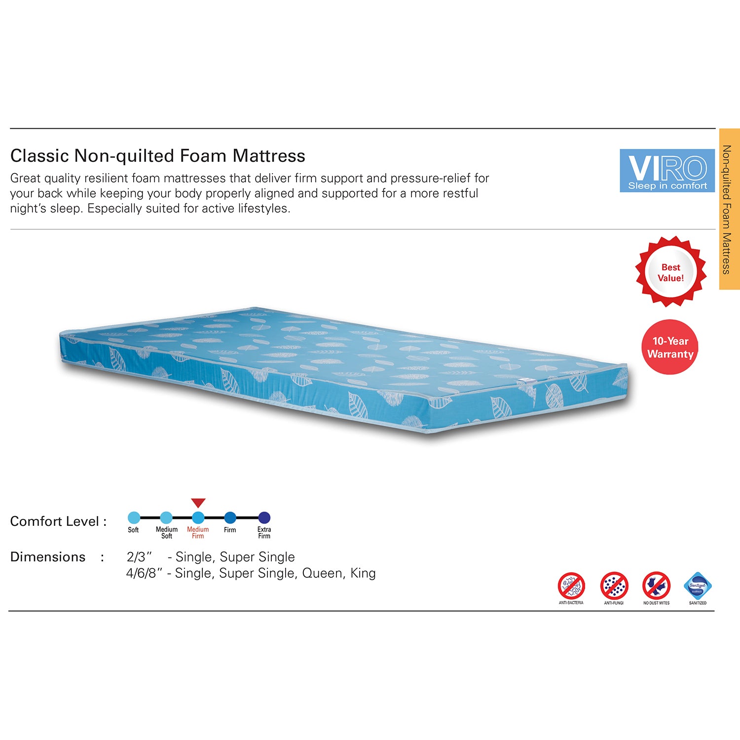 Viro Classic Soft Foam Mattress