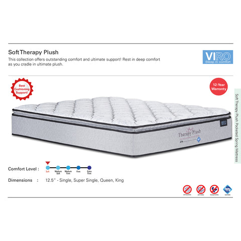 Image of  Viro Soft Therapy Plush best pocket spring mattress