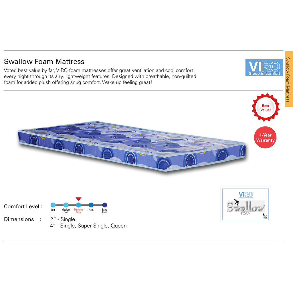 Viro Swallow queen foam mattress