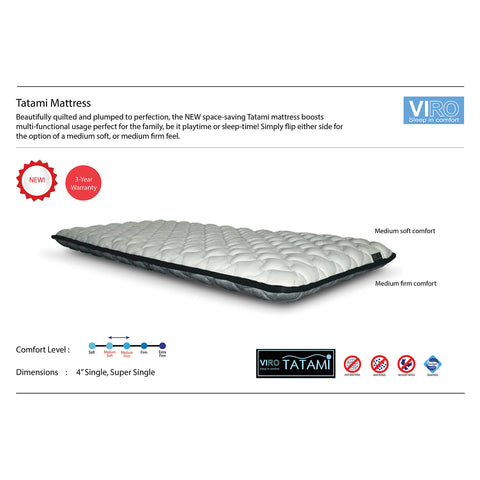 Viro 4" Thick Tatami japanese style floor mattress