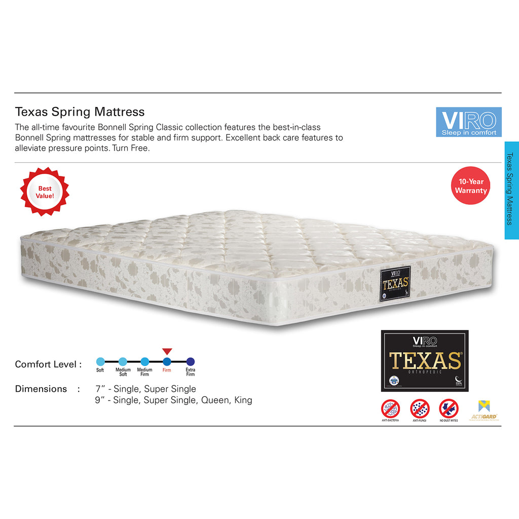 Viro Texas soft spring mattress