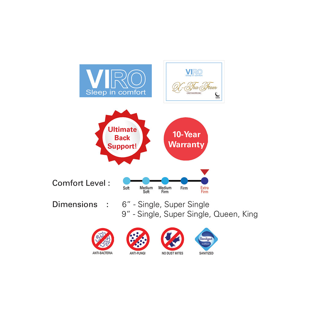 Viro X-Tra Firm cooling mattress