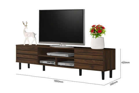 Image of Alaia TV Console Cabinet in Walnut Color