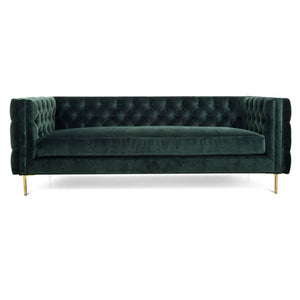 Modern New Design luxury Couch With Brass Legs Plush Green Velvet Sofa For Living Room Furniture