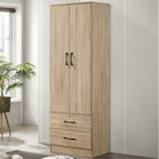 Britain 2 Door With Drawer Wardrobe In Natural