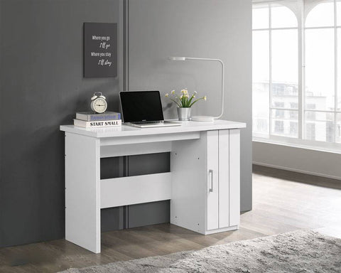 Image of Brann Series 14 Study Side Table In White. Fully Assembly