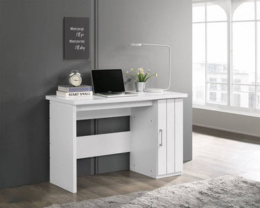 Brann Series 14 Study Side Table In White. Fully Assembly