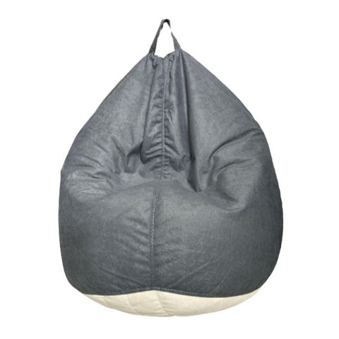 Image of Weave Sofa Set Bean Bag Chair in Grey